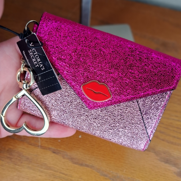 Victoria's Secret Handbags - Victoria Secret Two Tone Lips Foil Card Holder NWT